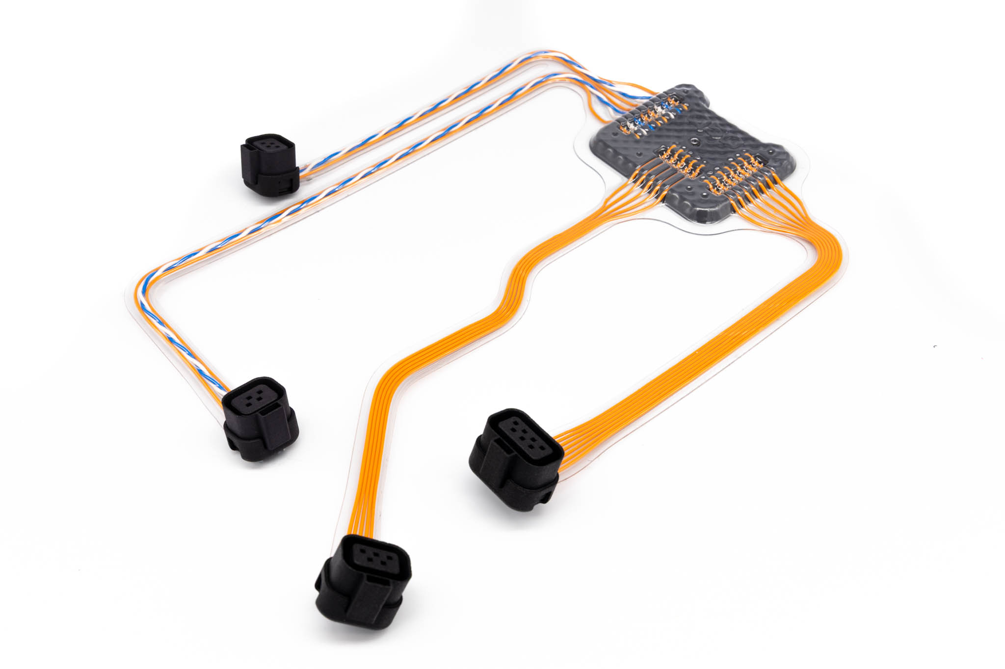 A flat, flexible wire harness