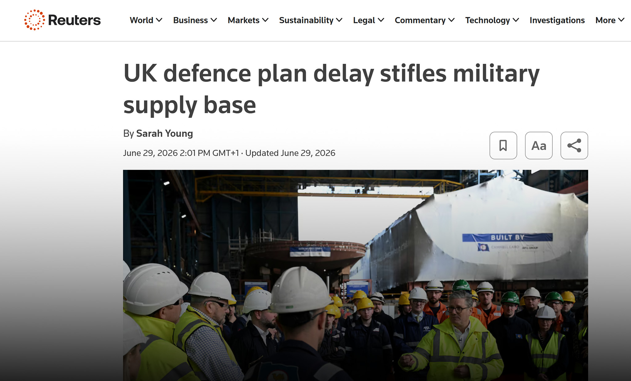 reuters site screengrab 29th June 2026