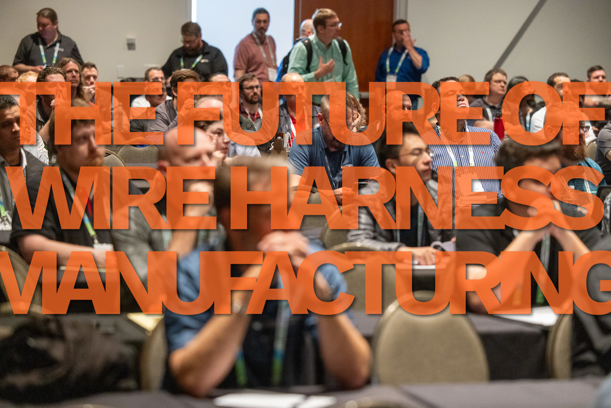 Audience at EWPTE with overlayed text of presentation title